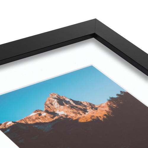 ArtToFrames Custom Black Charcoal Picture Photo Frame Mat Matting Board
