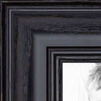 ArtToFrames 4x7 inch Stucco Black Picture Frame, Black Wood Poster Frame  (4786) 